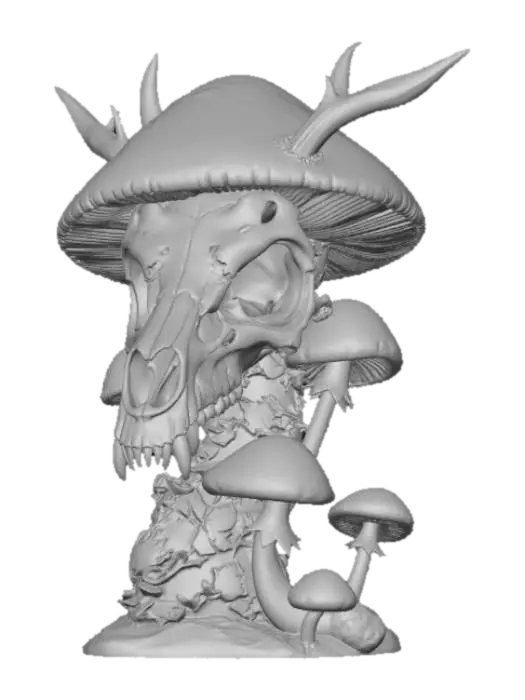 3D model for Mushroom-Crowned Skull