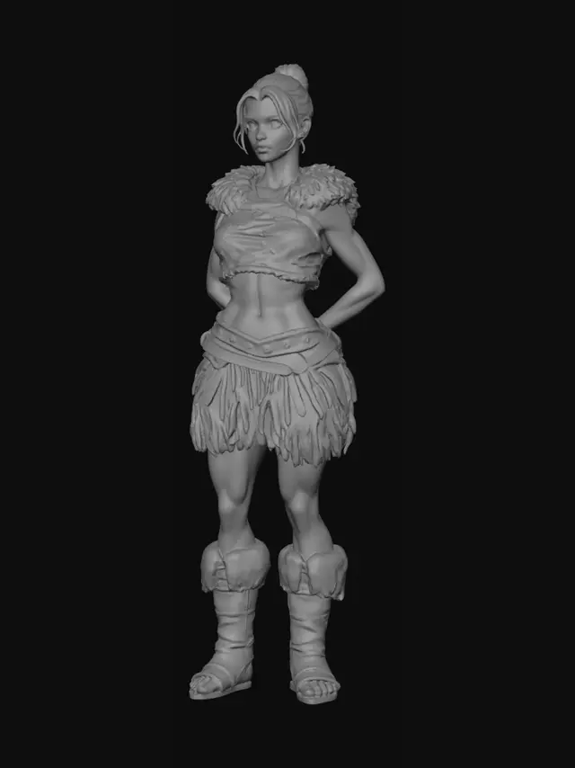 3D model for Fur-Clad Warrior