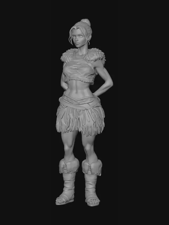 3D model for Fur-Clad Warrior
