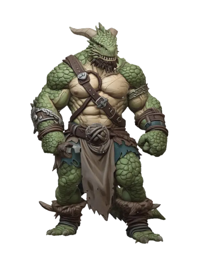 Dragonborn Berserker 3D model, vytvořený pomocí AI