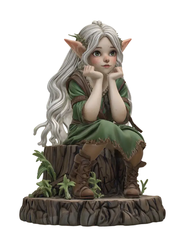 3D model for Elven Daydream on a Forest Stump