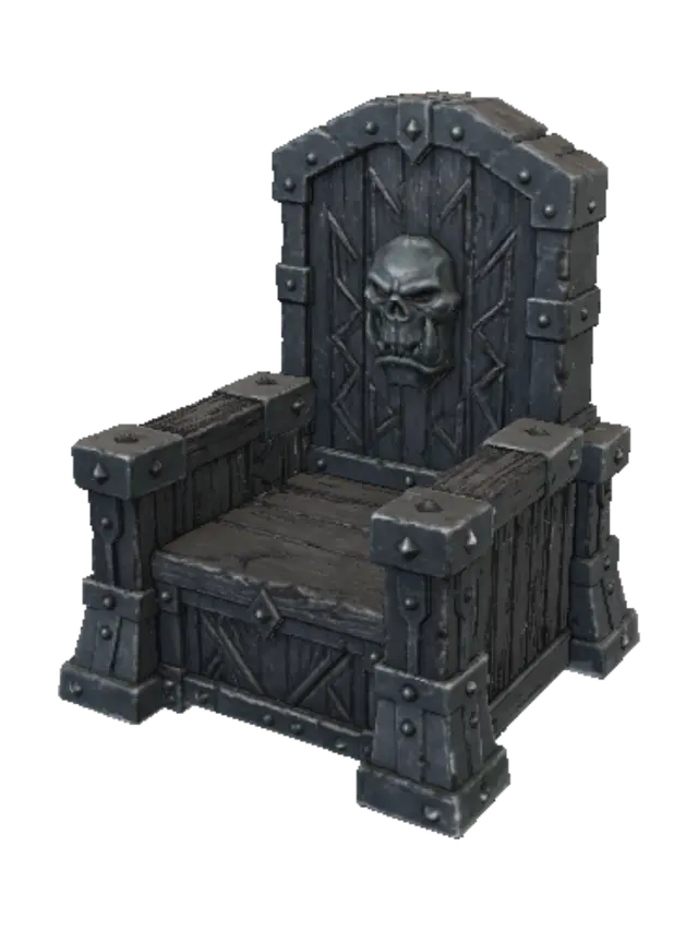 Warlords Rest Orc Throne - Craftsmanship 3D model, vytvořený pomocí AI