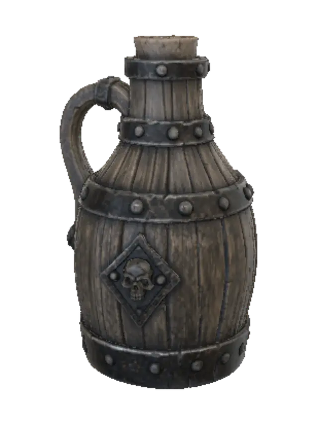Warlords Rest Wooden Jug - Grimdark 3D model, vytvořený pomocí AI
