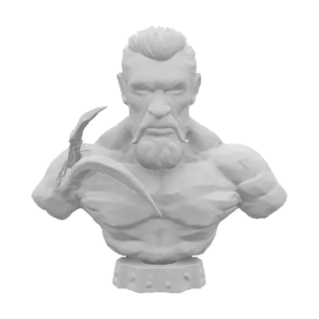 3D model for An extremely detailed bust of old man Logan from the marvel comic book series weathered old and gray wolverine