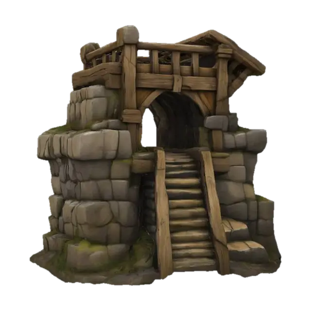 3D model for Medieval Stone Gateway, #arch#