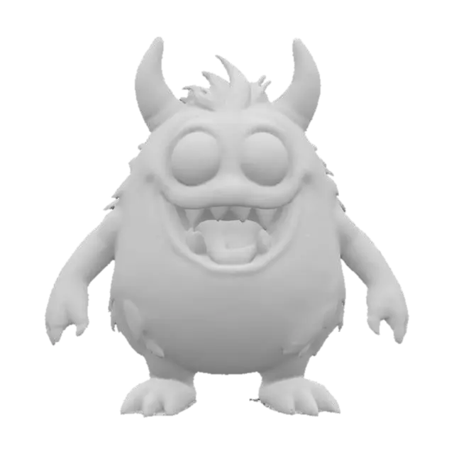 3D model for #SketchTo3D#, kids drawing of a monster simple 