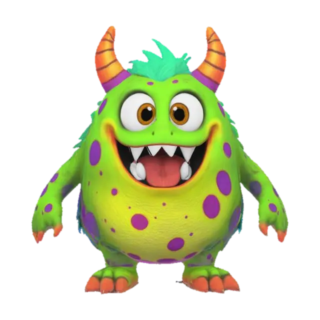 3D model for #SketchTo3D#, kids drawing of a monster simple 