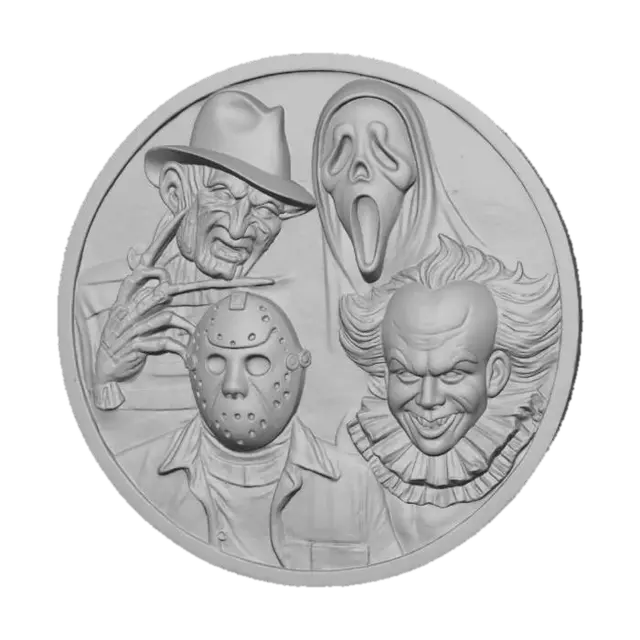 3D model for Horror Icons Medallion, #Halloween2025#