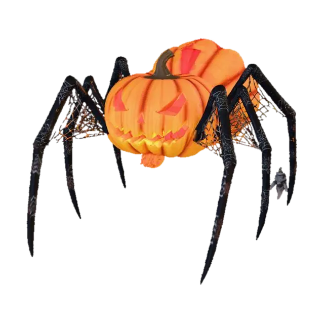 #Halloween2025#, Black widow with a pumpkin body orange instead of black highly… - Blackwidow 3D model, vytvořený pomocí AI