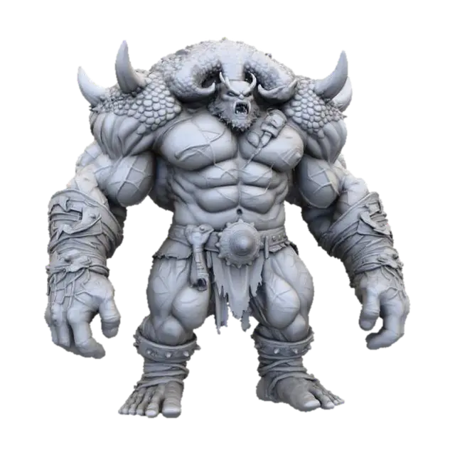 Colossal Behemoth 3D model, vytvořený pomocí AI