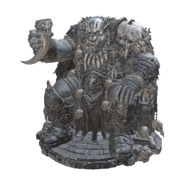 Warlords Rest Orc Warlord - Bonebound 3D model, vytvořený pomocí AI