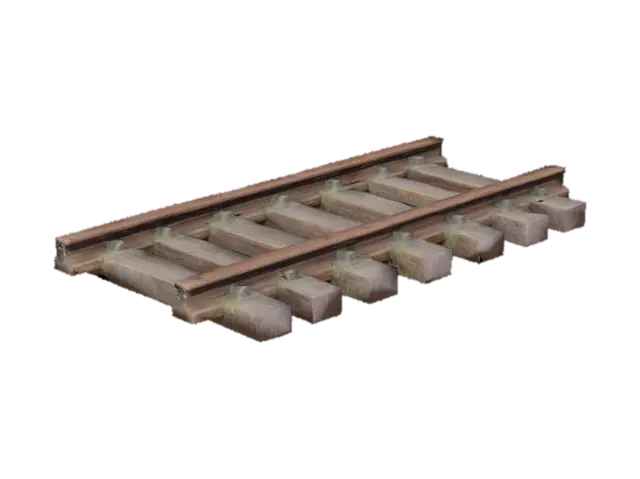 realistic train rails, short, straight and repeatable - Rail 3D model, vytvořený pomocí AI
