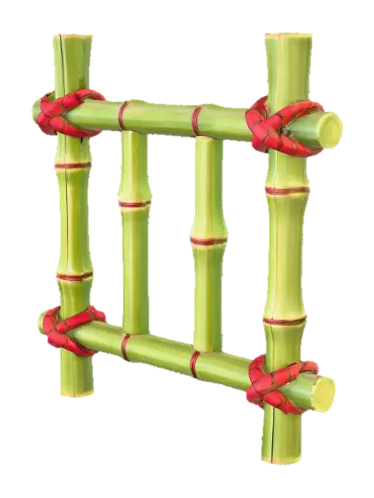 3D model for Bamboo Fence Structure