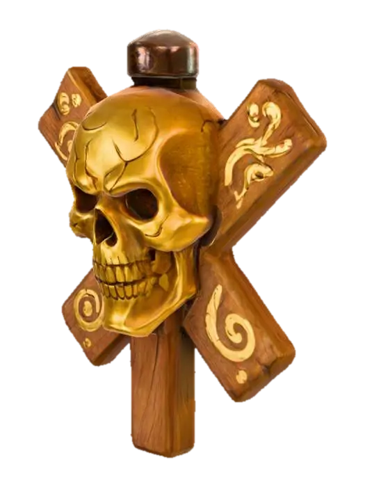 3D model for Wooden Skull Emblem