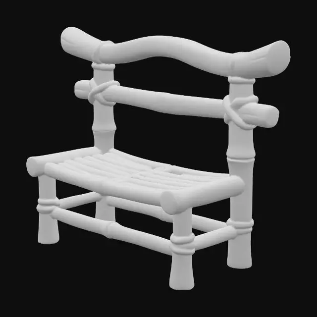 3D model for Bamboo Bench Design