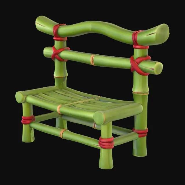 3D model for Bamboo Bench Design