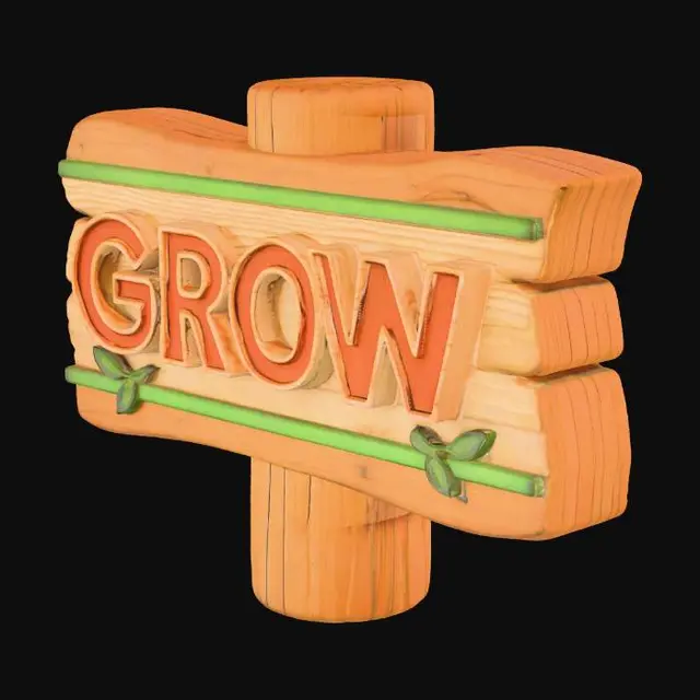 3D model for Growth Signboard