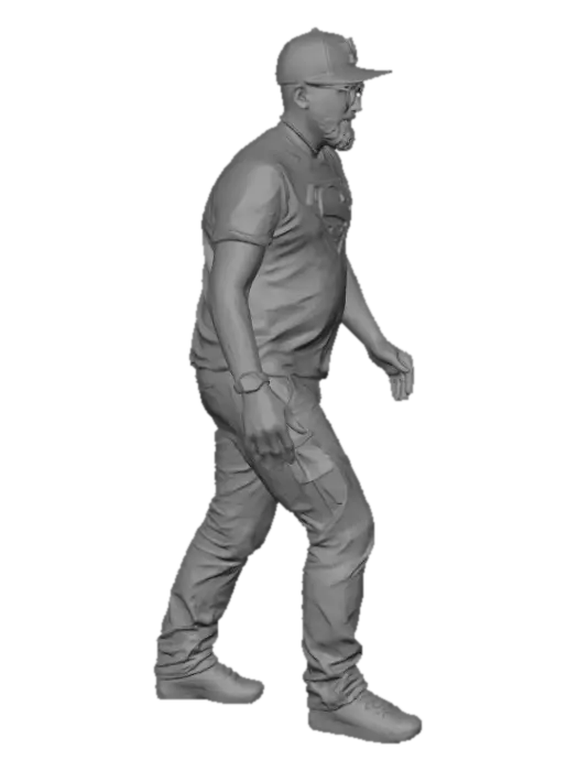 3D model for Man in Superman t-shirt at the expo hall
