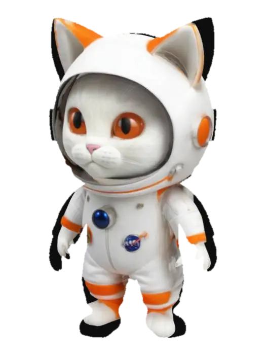 3D-модель gatto1 - Rounded, сгенерированная ИИ