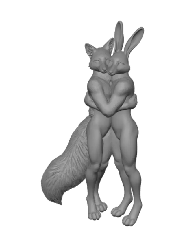 3D model for Fox and Rabbit Embrace