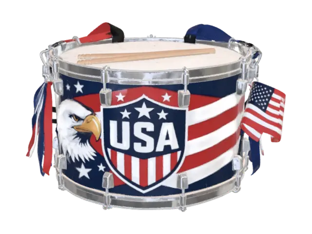 3D model for Patriotic USA Drum