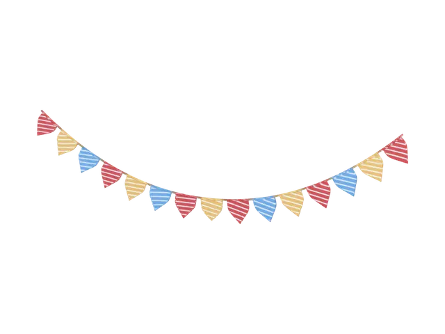3D model for Colorful pennant bunting