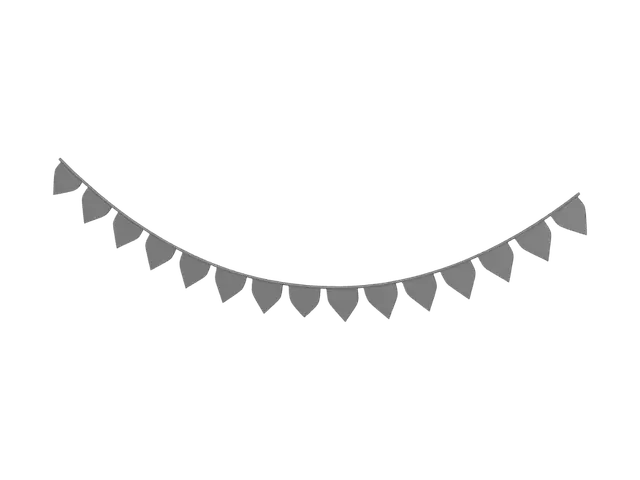 3D model for Colorful pennant bunting