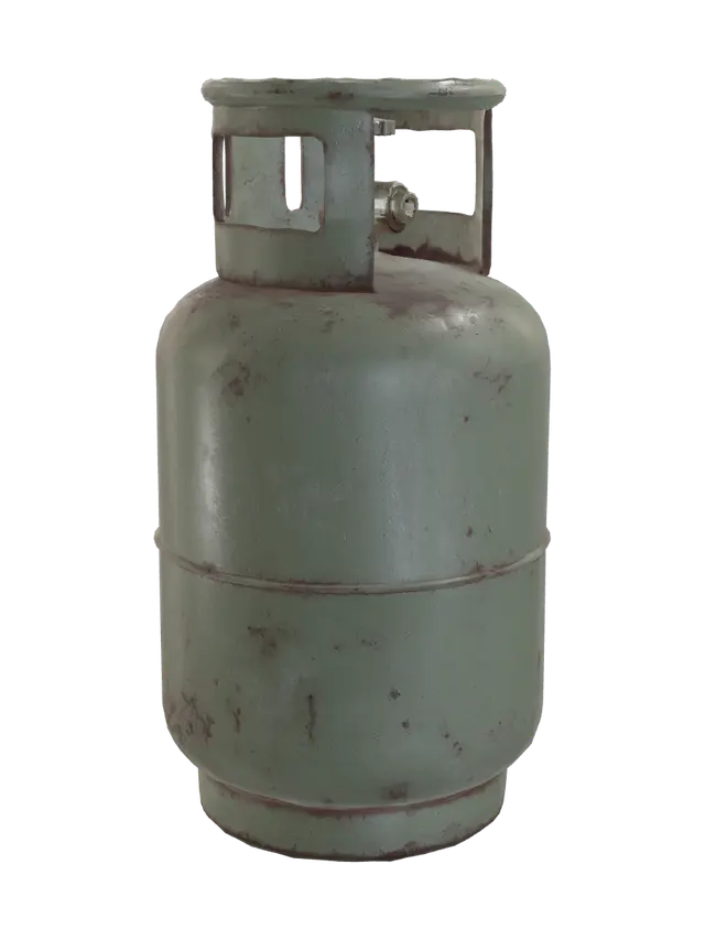 Modello 3D Weathered Green Propane Cylinder - Gas, generato dall’IA