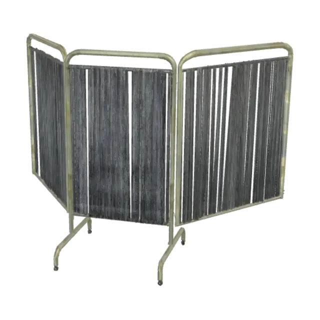 Folding privacy screen 3D model, vytvořený pomocí AI