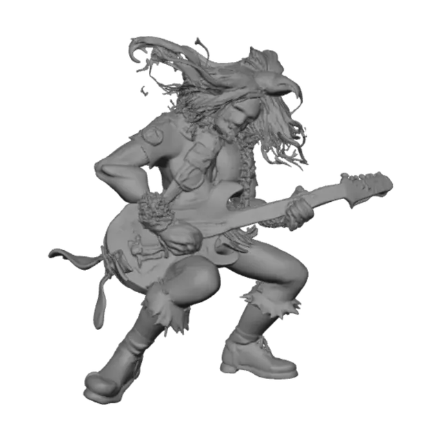 3D model for Blonde Guitar Warrior