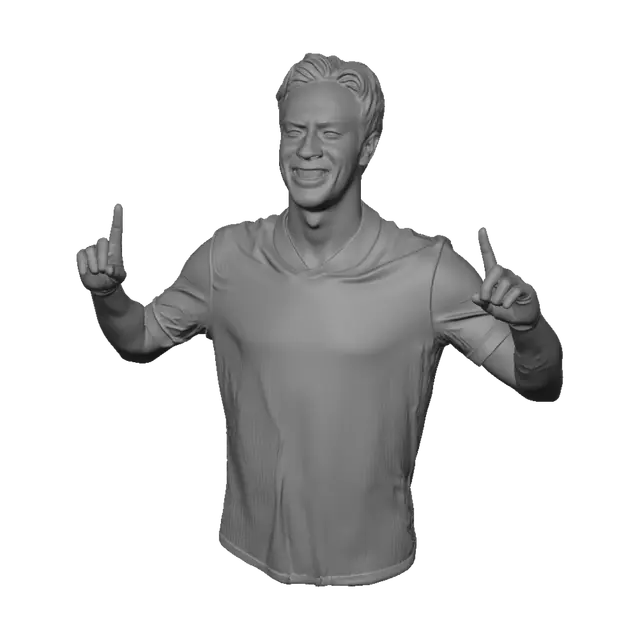 3D model for Turkish footballer celebrating victory
