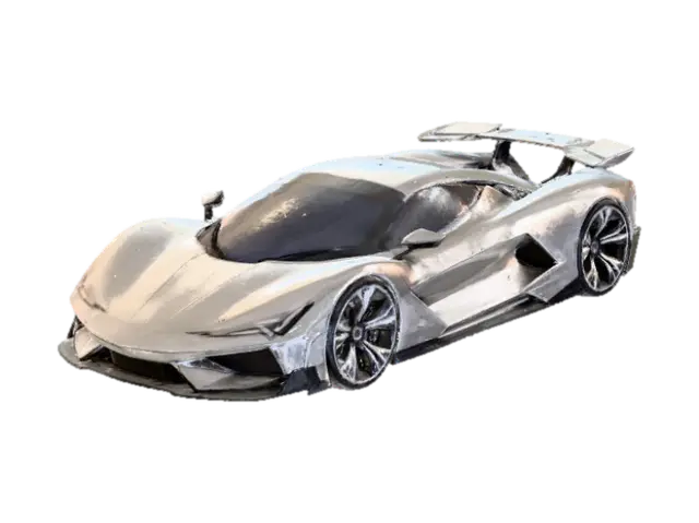 Vortex UEH - Hypercar 3D model, vytvořený pomocí AI