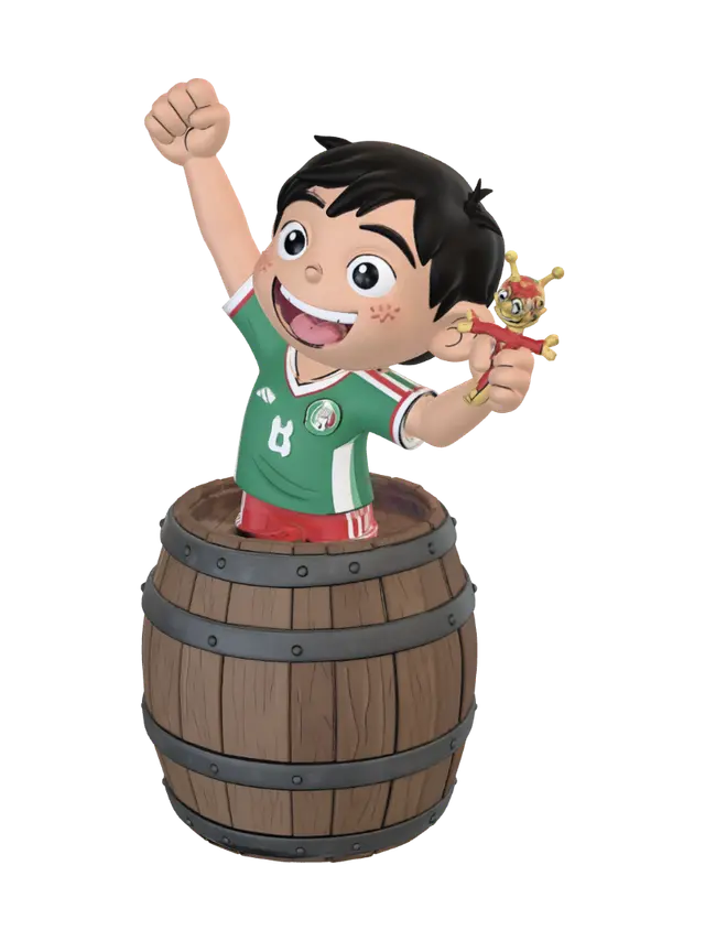 Barrel Celebration - Cheer 3D model, vytvořený pomocí AI