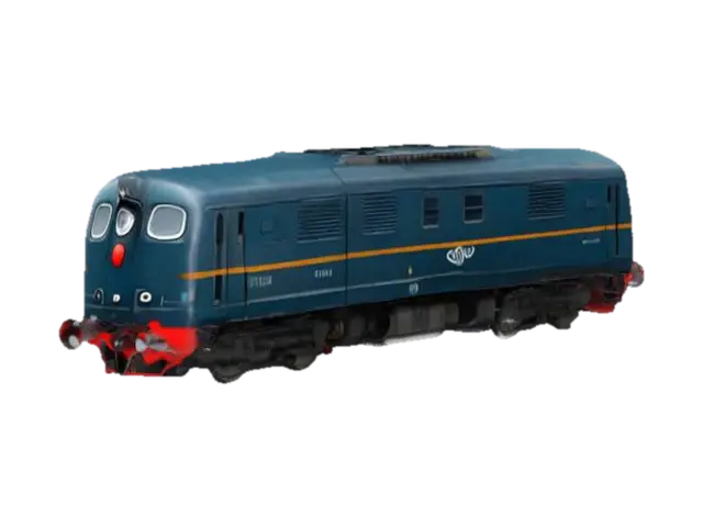 Blue Train Journey - Rail 3D model, vytvořený pomocí AI