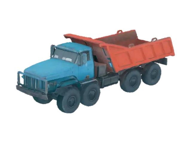 Monster Dump Truck - Ural 3D model, vytvořený pomocí AI