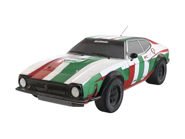 3D model for Italian Flag Drift Car