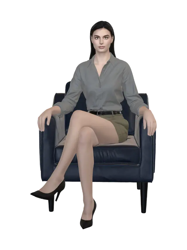 Confident Professional Portrait - Headshot 3D model, vytvořený pomocí AI