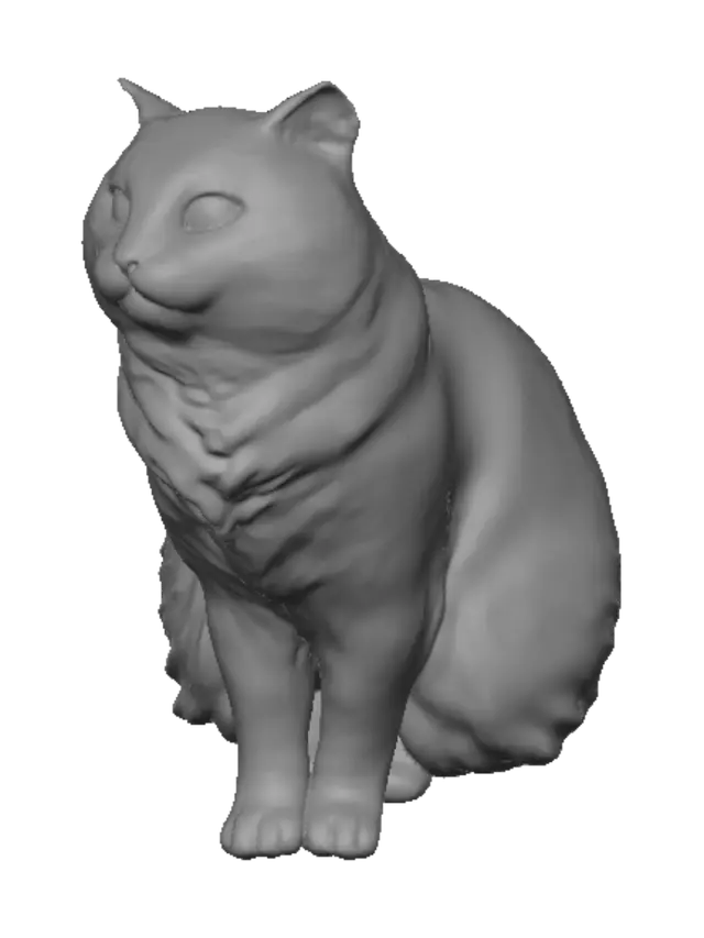 3D model for Calm Cat in a Modern Living Room