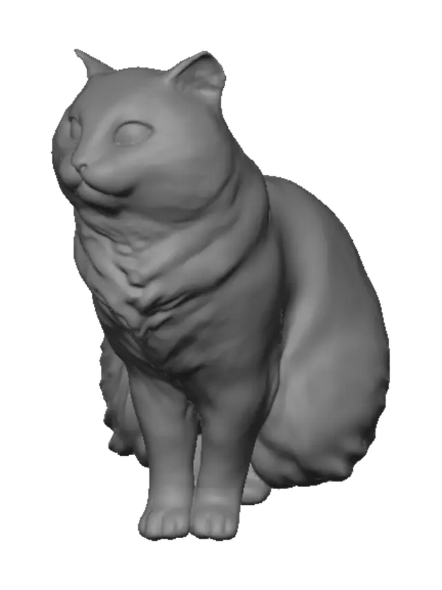3D model for Calm Cat in a Modern Living Room