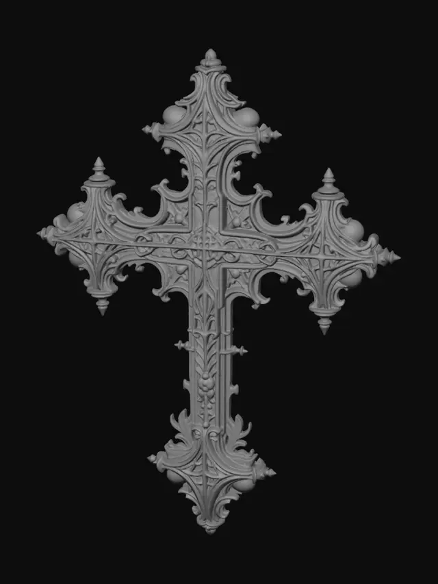 3D model for Ornate Gothic Cross