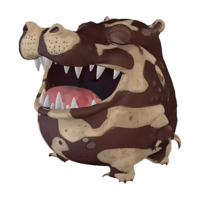 Chompzilla AI 생성 3D 모델