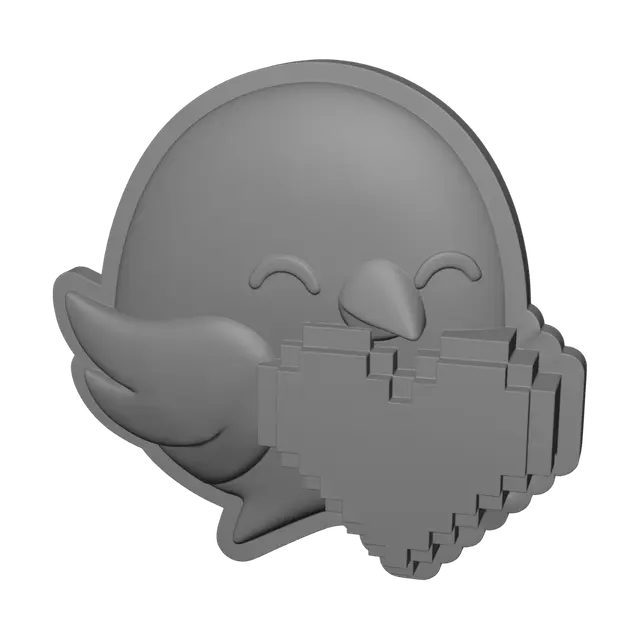 3D model for Pixel Heart Tweet