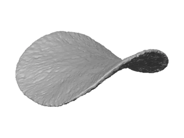3D model for make a texture of potato chip, light yellow. Like lays chip surface