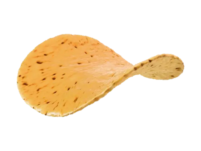 3D model for make a texture of potato chip, light yellow. Like lays chip surface