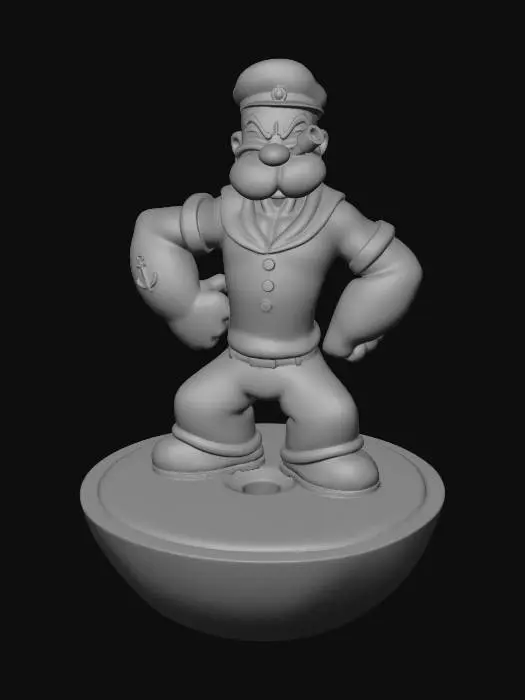3D model for popeye sulla base subbuteo