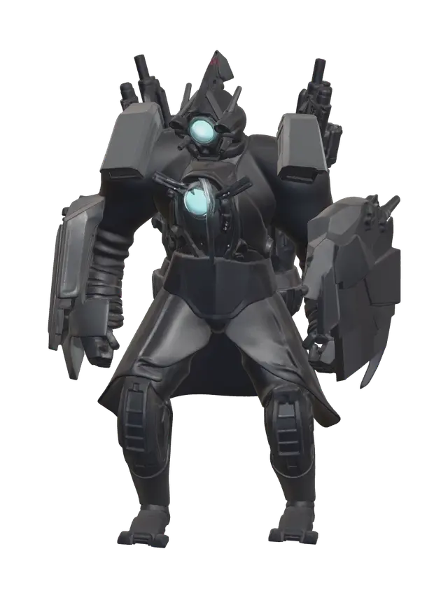 Modern Titan Cameraman 3D model, vytvořený pomocí AI