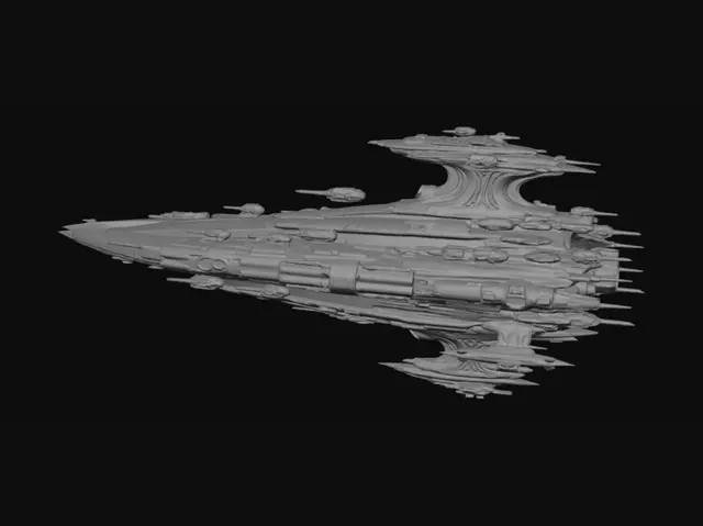 3D model for YGGDRASIL: Super-Dreadnought Spacetime Dimensional Battleship