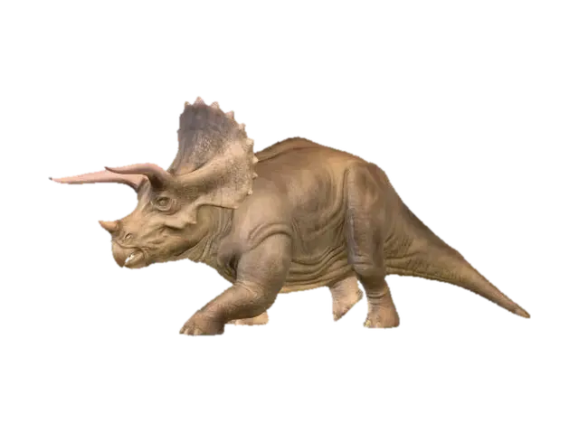 Triceratops - Fossil 3D model, vytvořený pomocí AI