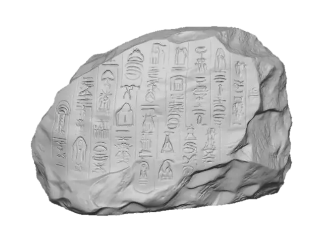 3D model for Ancient Egyptian Hieroglyphic Stone Tablet