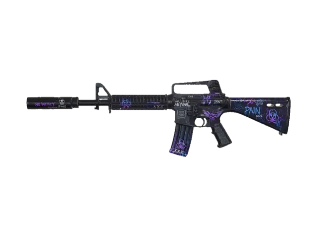 No Mercy Graffiti AR-15 - Streetart 3D model, vytvořený pomocí AI